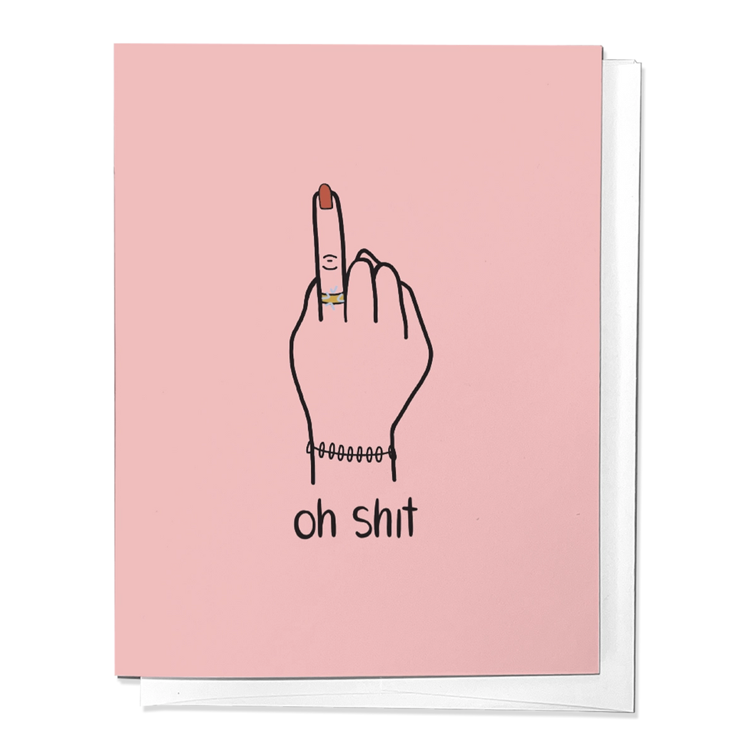 Oh Shit Engagement Greeting Card