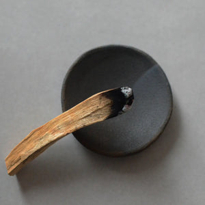 Raw Black Clay Incense Plate