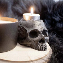 Load image into Gallery viewer, Concrete Skull Tealight Holder