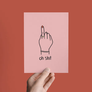 Oh Shit Engagement Greeting Card