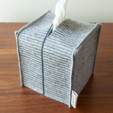 Load image into Gallery viewer, Tissue Box Cover | Grey Wool
