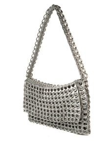 FRANCISCA FLAP BAG -- SILVER