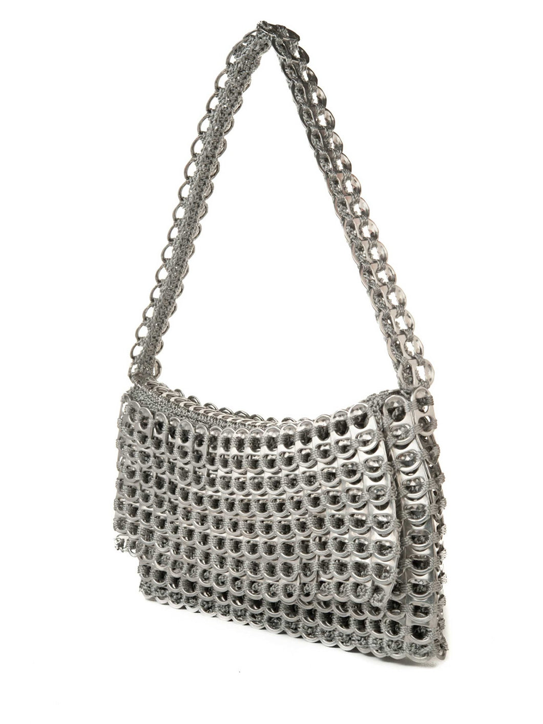 FRANCISCA FLAP BAG -- SILVER