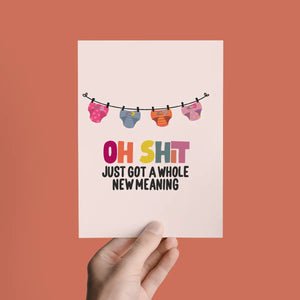 Oh Shit Baby Congratulations Greeting Card