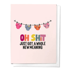 Oh Shit Baby Congratulations Greeting Card