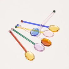 Load image into Gallery viewer, Retro Glass Spoon Set (2)
