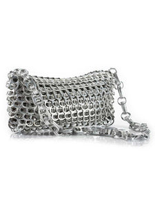 LENILDA CHAIN BAG -- SILVER